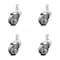 Service Caster 3 Inch Gray Polyurethane Wheel Swivel 7/8 Inch Square Stem Caster Set SCC SCC-SQ20S314-PPUB-GRY-78-4 - alternate 1